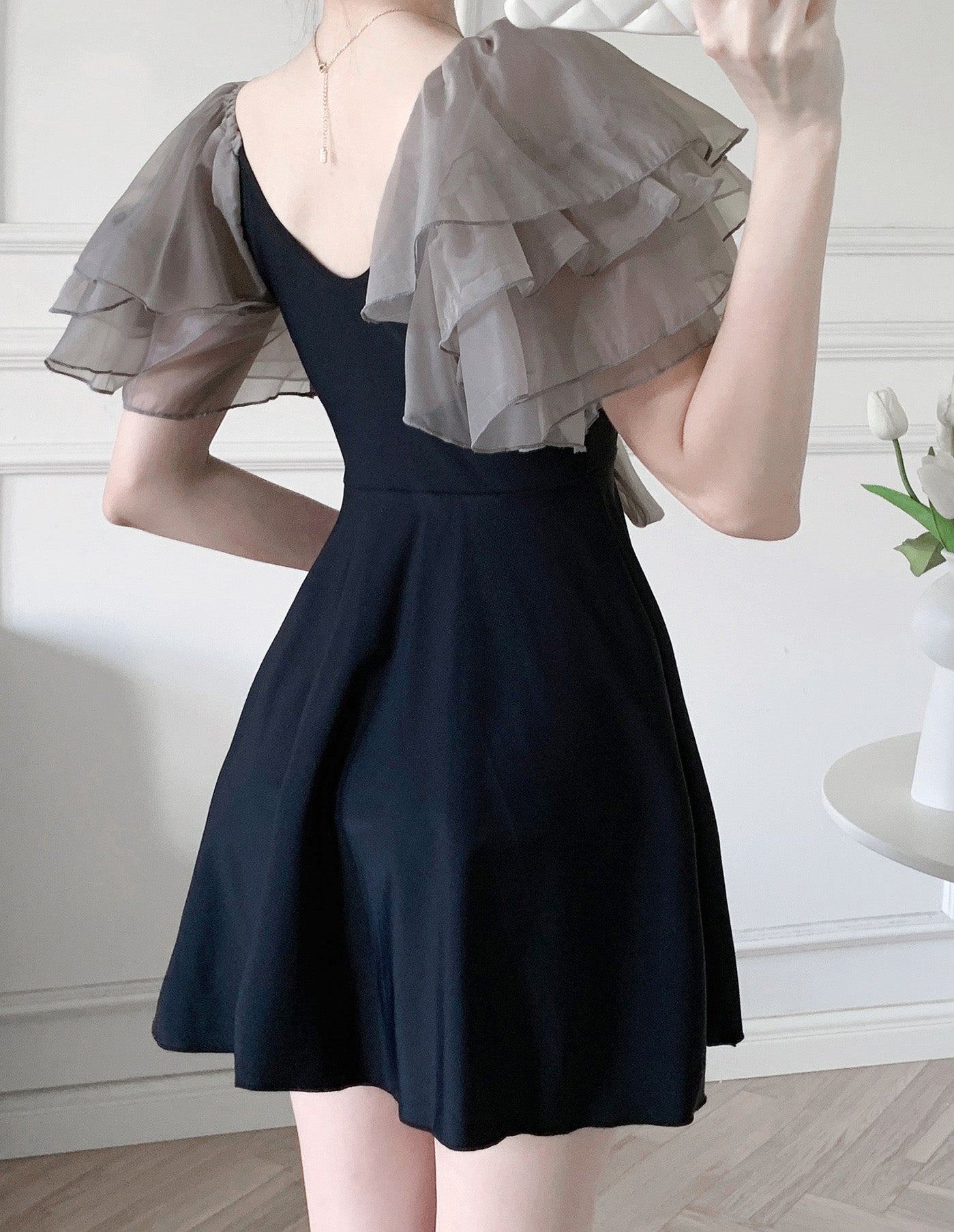 chiffon dress one-piece