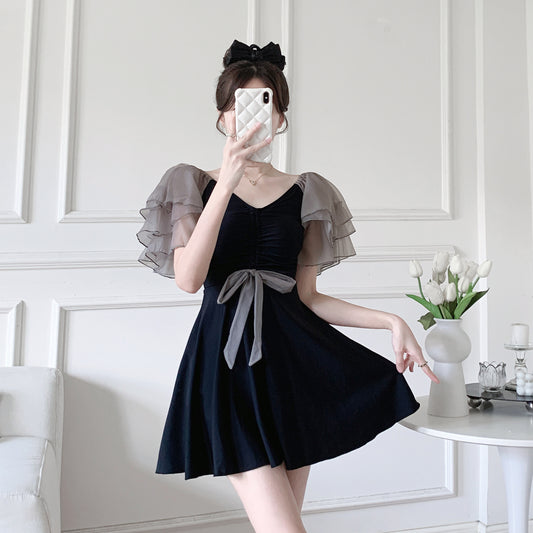 chiffon dress one-piece