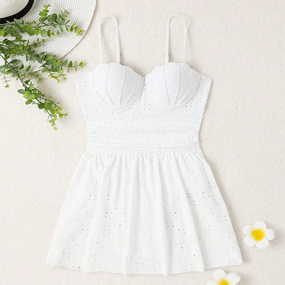 white lace one-piece