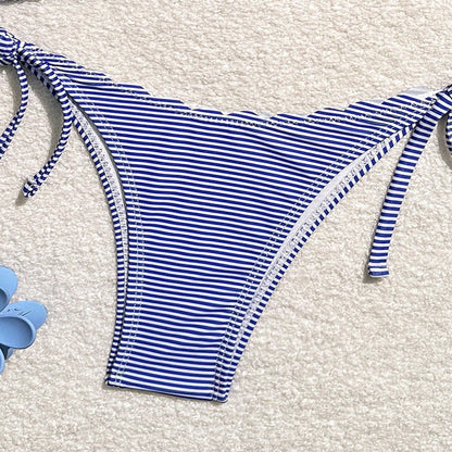 blue border bikini